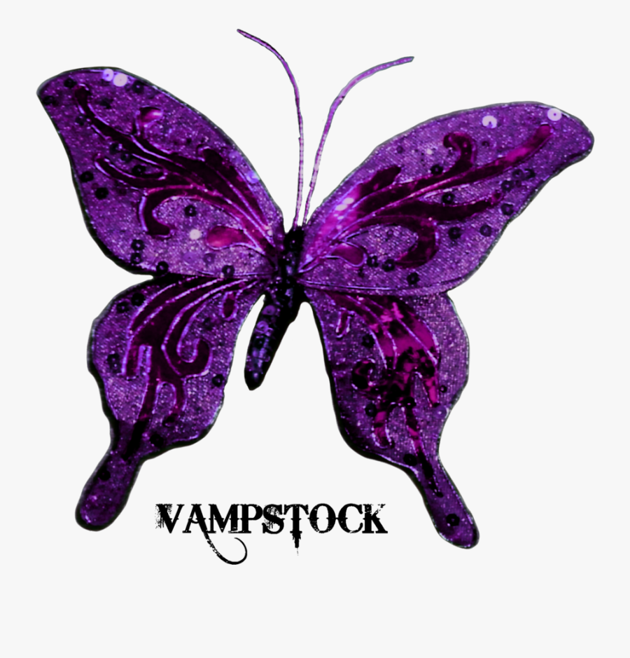 Glitter Butterfly Clipart - Purple Sparkly Butterfly Animated, Transparent Clipart