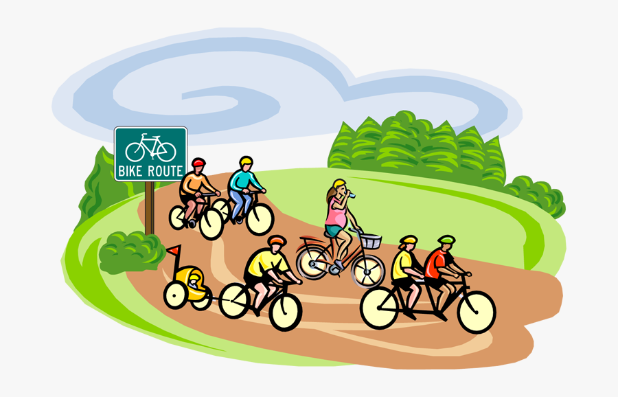 Mom"s Afternoon Out - Riding Bike With Friends Clipart, Transparent Clipart