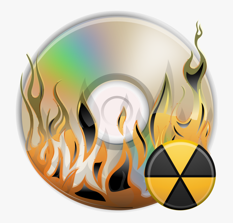 Yellow,disk Storage,compact Disc - Burning Cd Logo Vector, Transparent Clipart