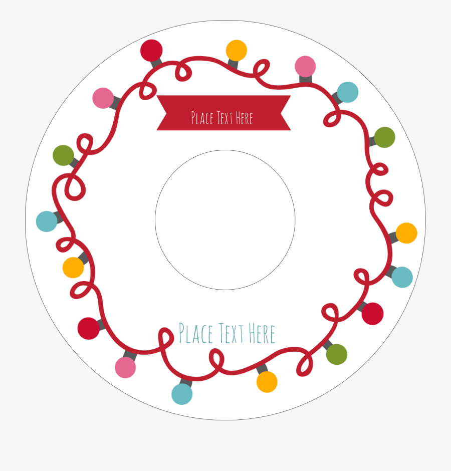 Christmas Cd Dvd Labels Pre Designed Templates Ⓒ - Circle, Transparent Clipart