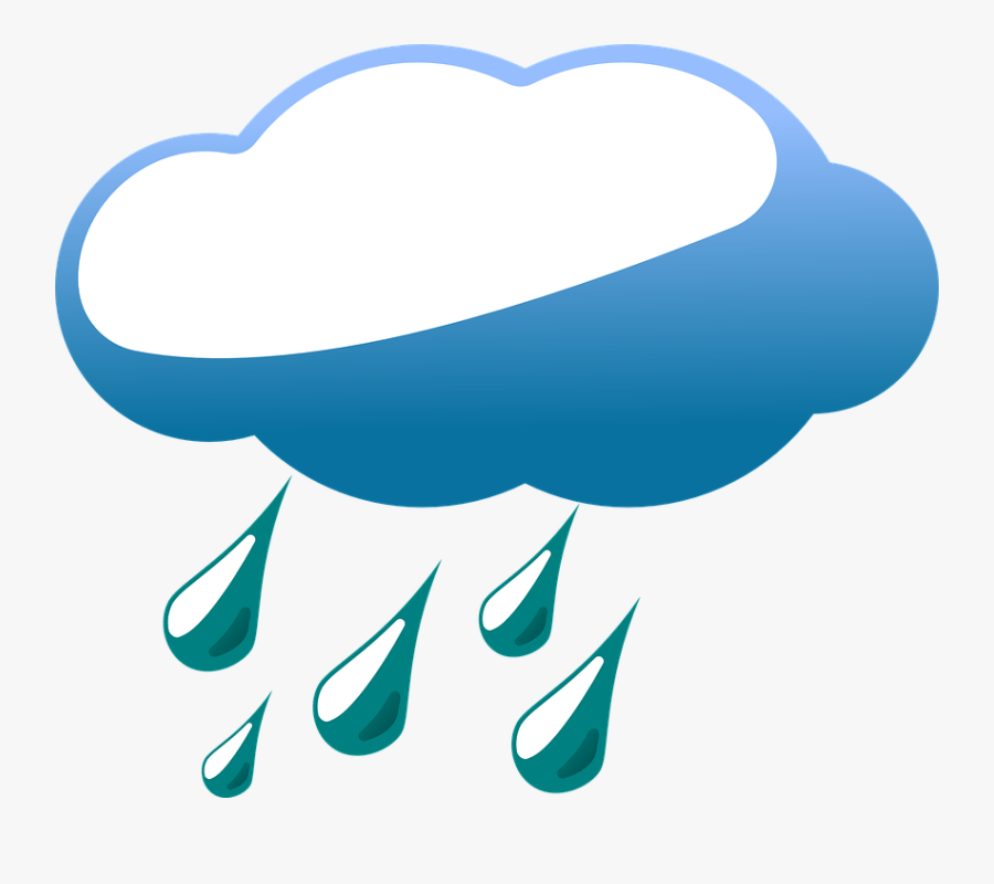 Clouds, Weather, Rain, Drops - Rainy Day Clip Art, Transparent Clipart