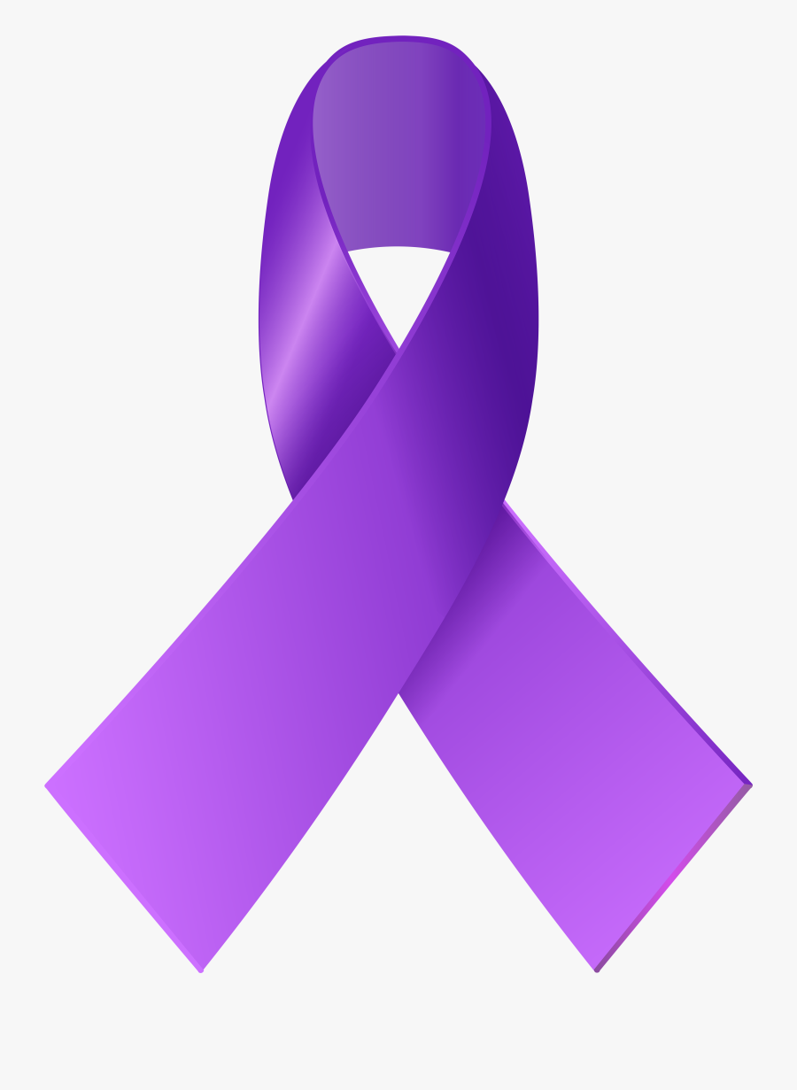 Purple Awareness Ribbon Png Clip Art - Purple Awareness Ribbon Png, Transparent Clipart