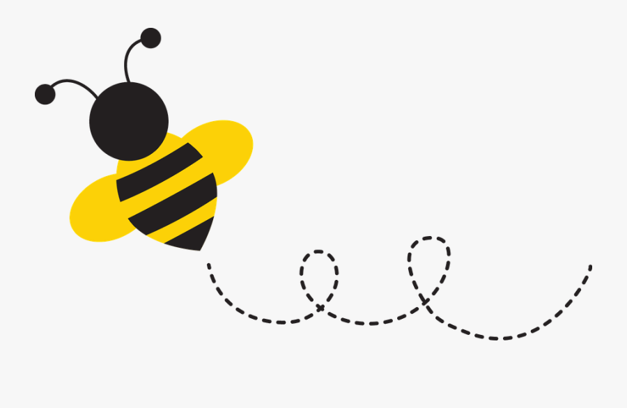 Bee With Trail Clipart, Transparent Clipart