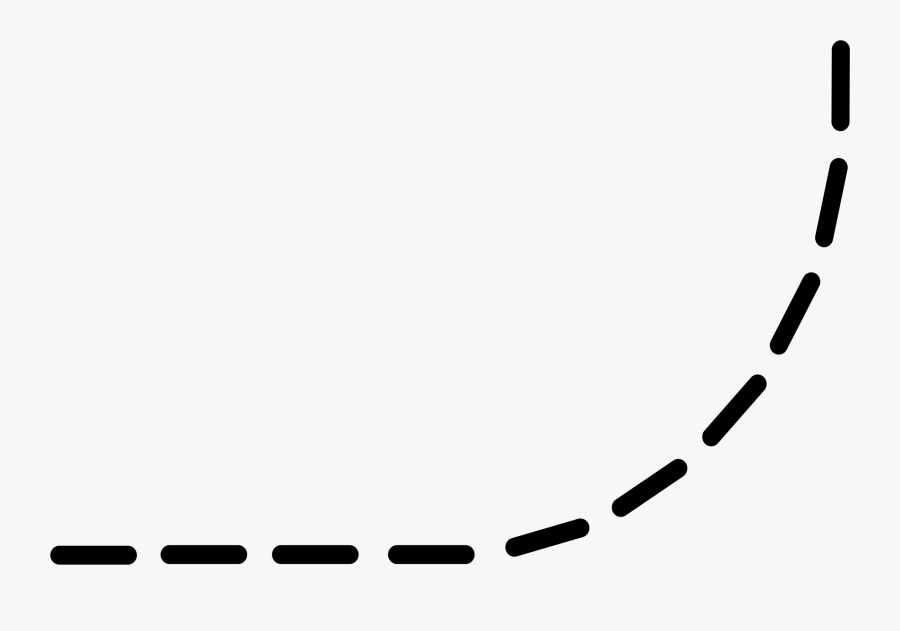 Transparent Oregon Trail Clipart - Curved Dotted Line Transparent, Transparent Clipart