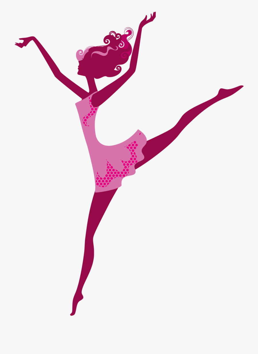 Ballet Girl Silhouette At Getdrawings - Dance Room Decoration, Transparent Clipart