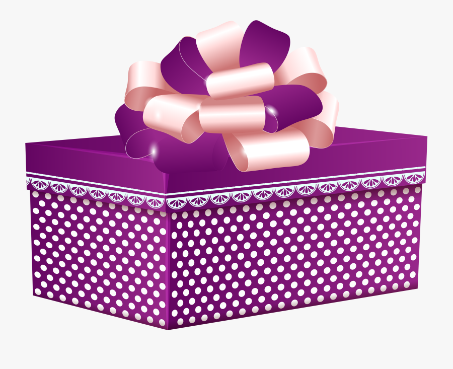 Dotted Box Png Best - Purple Gift Clipart, Transparent Clipart