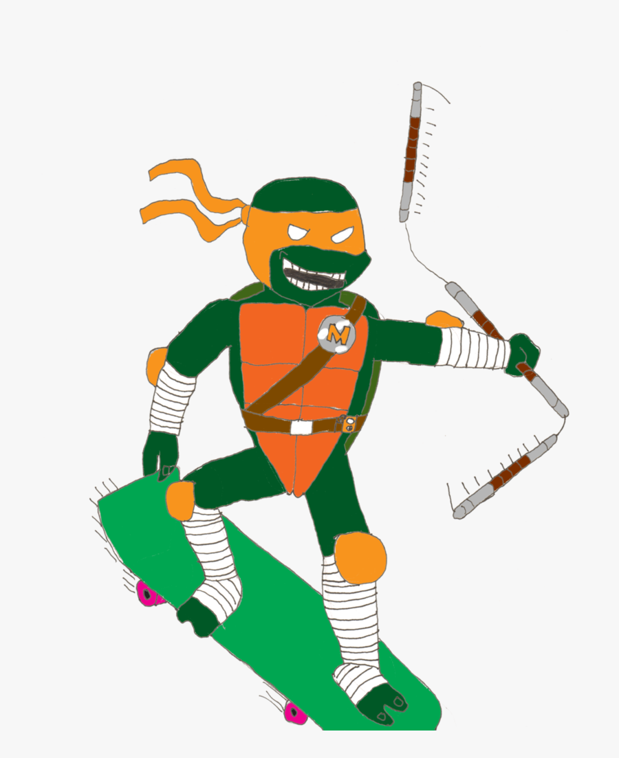 Ninja Clipart Ninja Nunchuck - Draw Ninja Turtles Next Mutation, Transparent Clipart