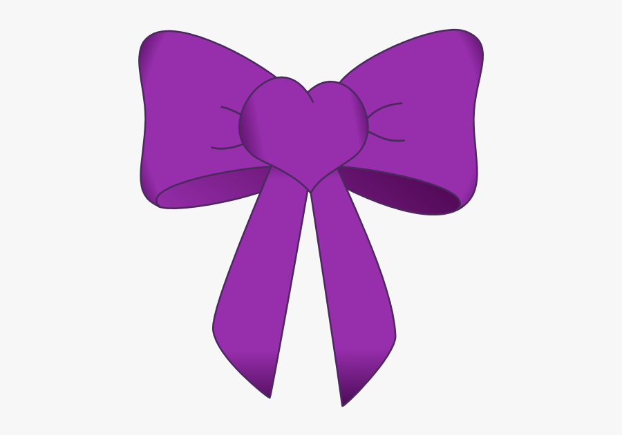 Purple Ribbon Clipart Clipart Kid - Purple Ribbon Bow Clipart, Transparent Clipart