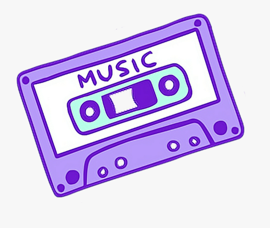 Cassette Tape Clipart Purple - Kaset Sticker, Transparent Clipart