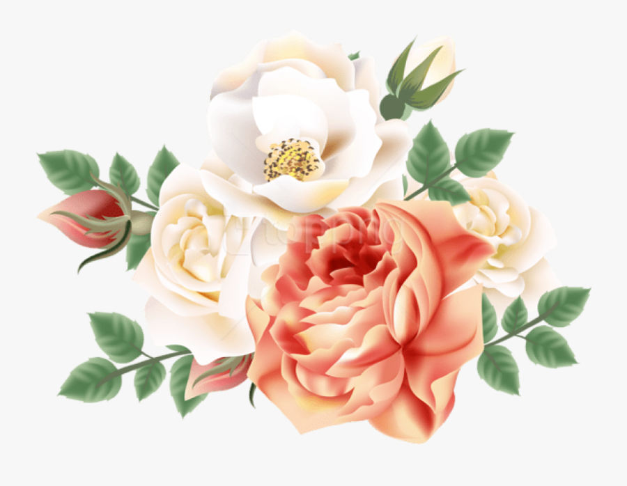 Download Roses Decoration Clipart - Art Roses Paintings Png, Transparent Clipart