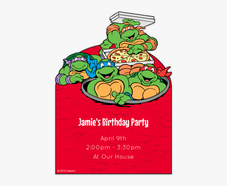 Transparent Baby Shower Turtle Clipart - Michelangelo Tmnt Eating Pizza, Transparent Clipart