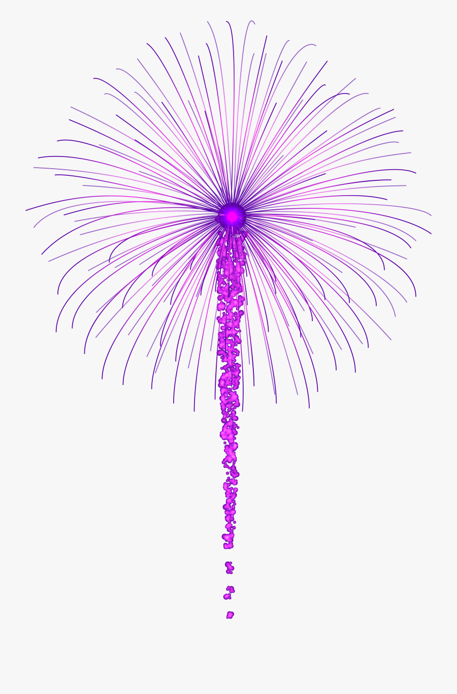 Clipart Fireworks Purple - Fogos De Artifício Verde Em Png, Transparent Clipart