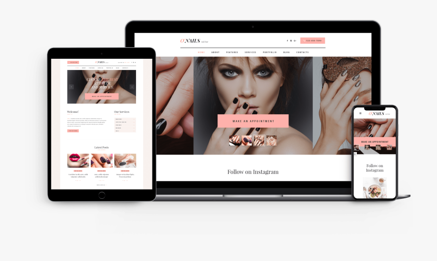 Nail Artist Web Template, Transparent Clipart