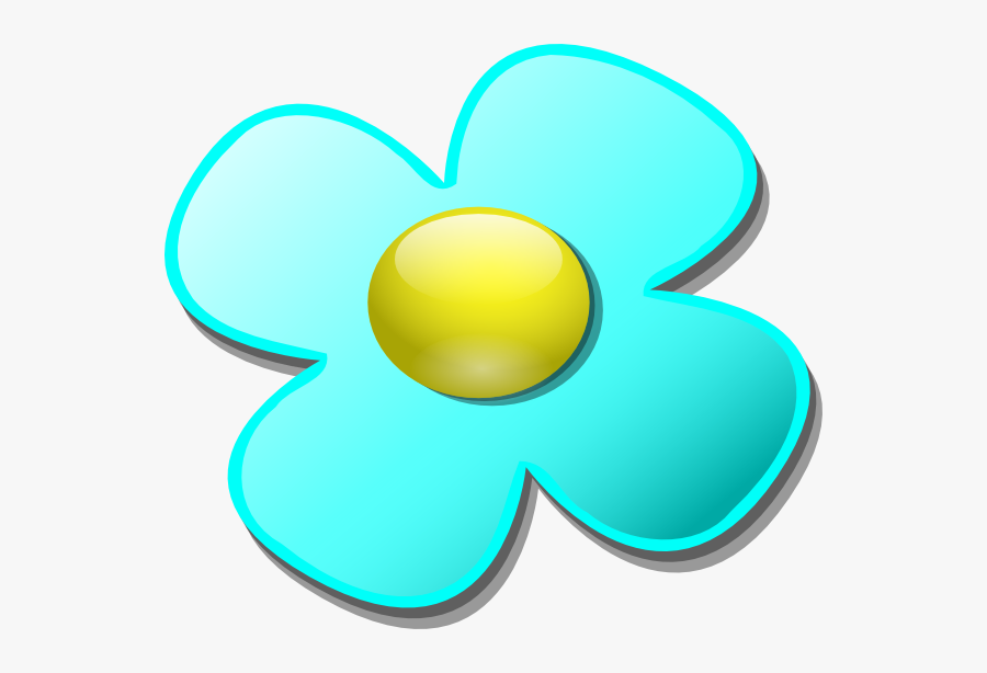 Light Blue Clipart Light Green Flower - Flowers Cliparts Light Blue, Transparent Clipart