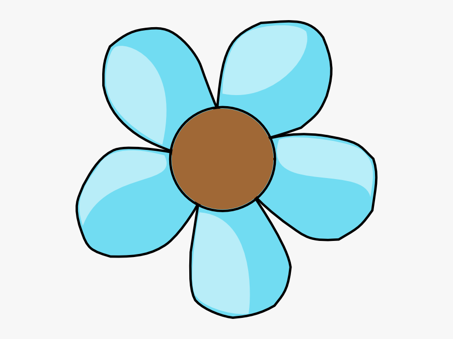 Transparent Hawaiian Flower Clipart - Cute Flower Blue Vector, Transparent Clipart