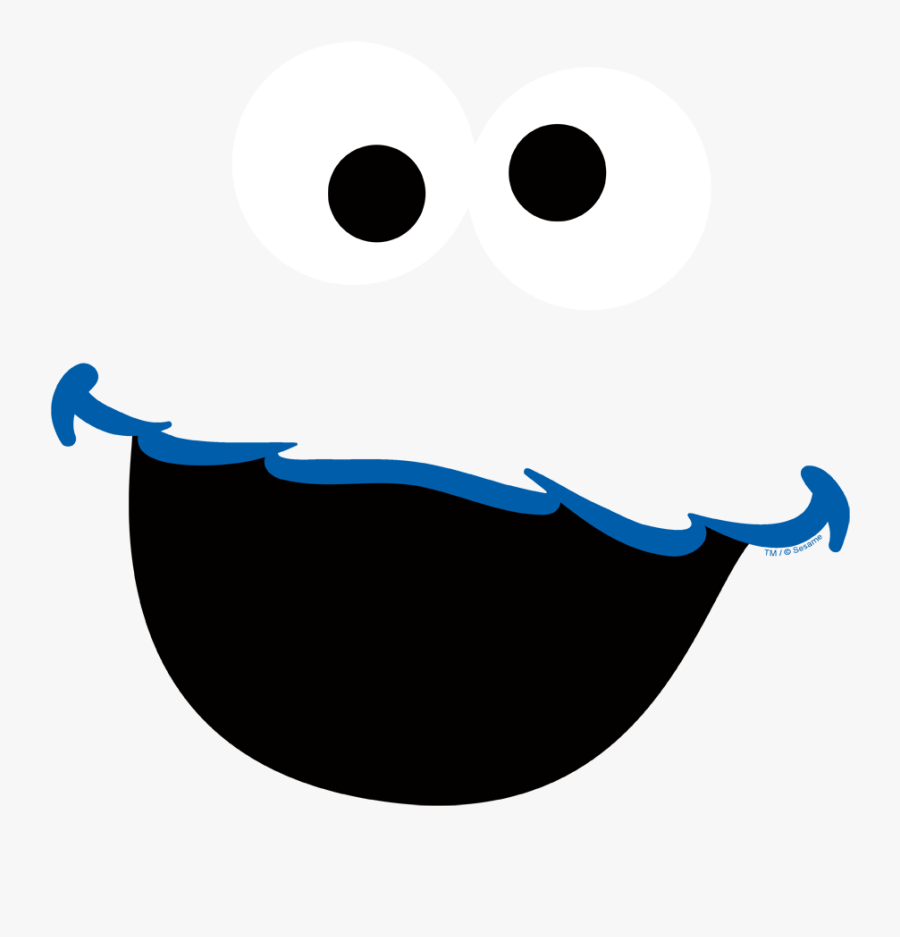 Sesame Street Cookie Monster Face Youth T Shirt - Cookie Monster Face, Transparent Clipart