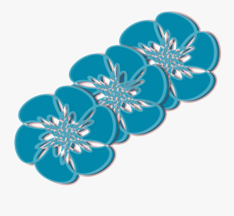 Blue,turquoise,flower - Flower Teal Transparent, Transparent Clipart