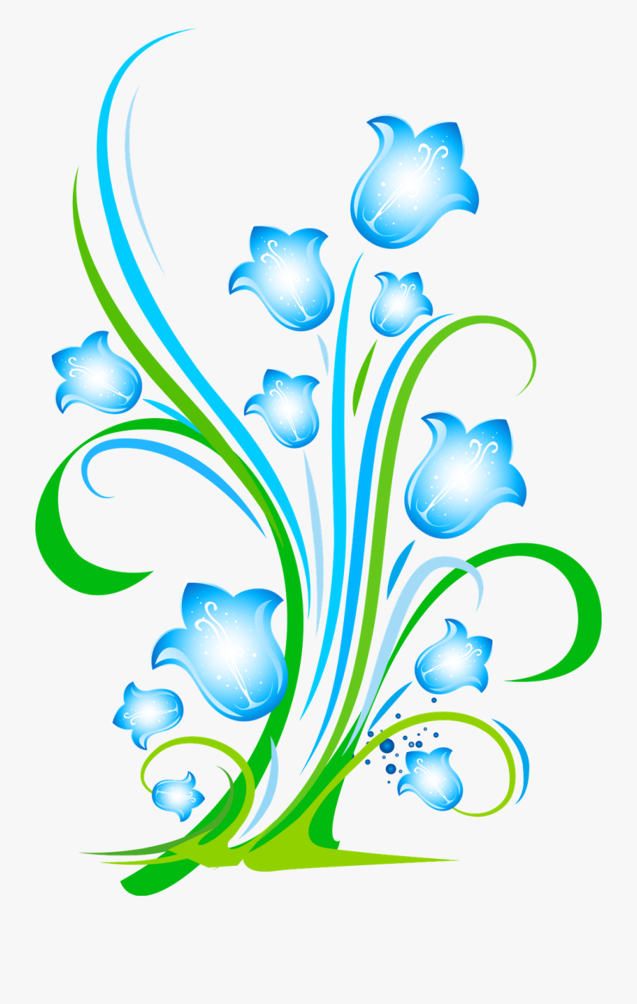 Blue Flower Clipart Swirl Flower - Photoshop Vector Design Png, Transparent Clipart