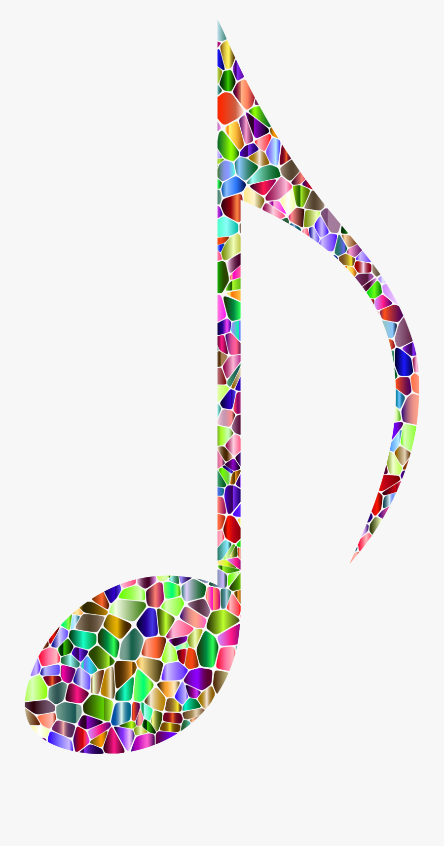 Vivid Chromatic Tiled Musical Note Icons Png - Music Note Rainbow Clip Art, Transparent Clipart