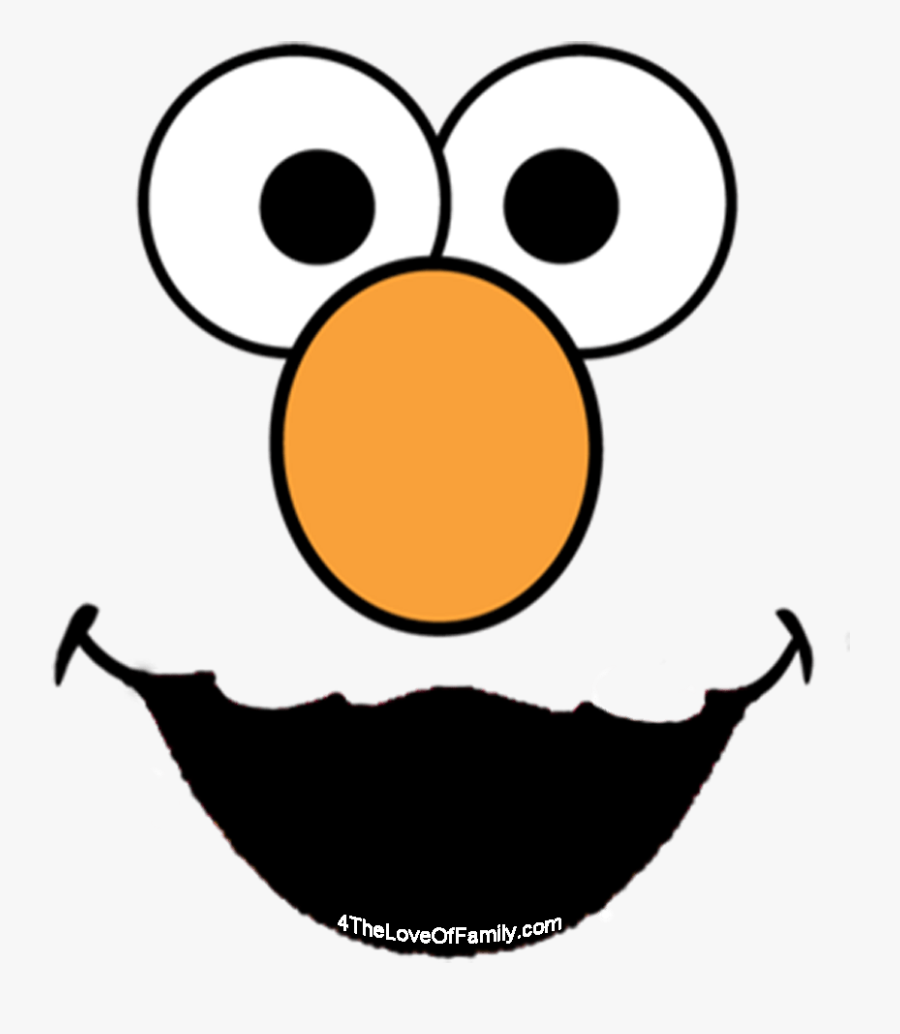 Transparent Sesame Street Clipart - Elmo Face Png, Transparent Clipart
