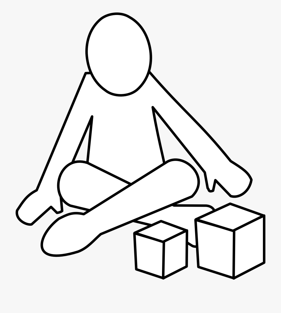 Cartoon Person Sitting Cross Legged, Transparent Clipart