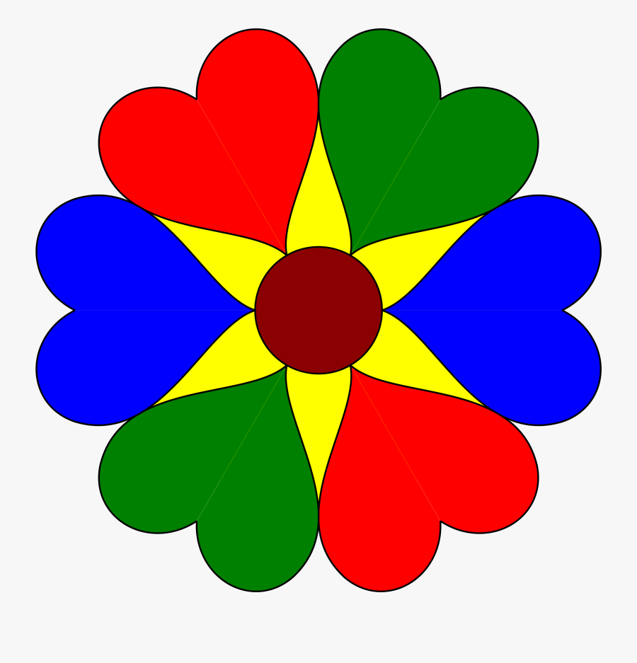 Blue Flower Clipart Big Flower - Flower With Big Petals, Transparent Clipart