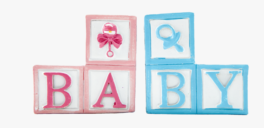 Transparent Baby Blocks Clipart - Baby Blocks Pink And Blue, Transparent Clipart