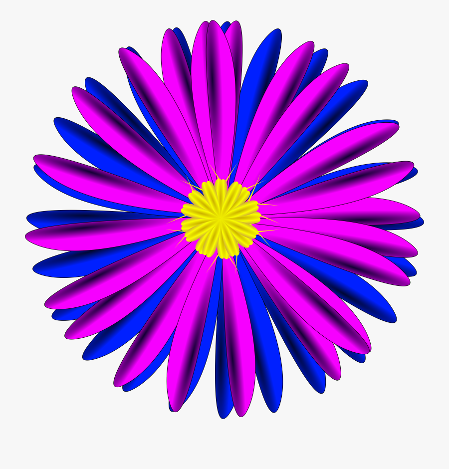 Pink And Blue Flower Clip Arts - Purple Flowers Png Icon, Transparent Clipart