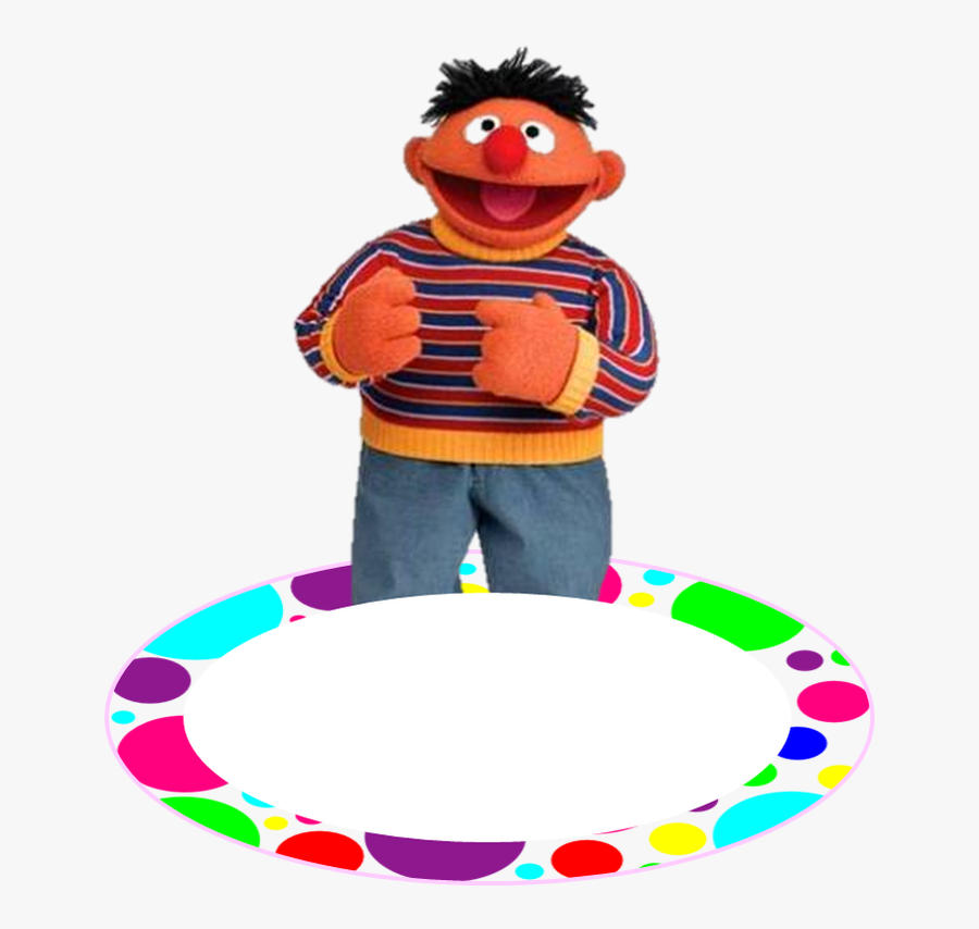 In Colored Polka Dots - Ernie Sesame Street Png, Transparent Clipart