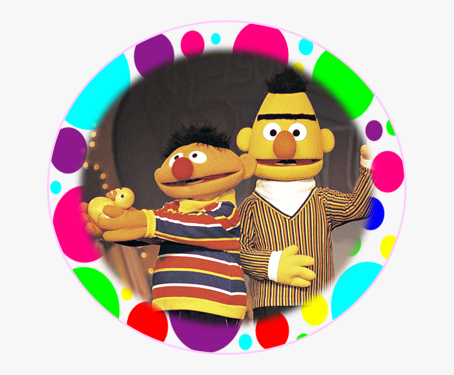 Toppers Or Sesame Street In Colors Polka Dots Free - Bert And Ernie, Transparent Clipart