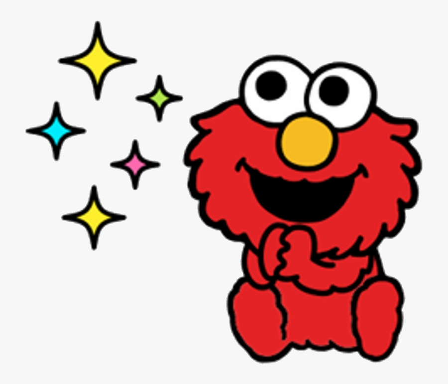 Elmo Sesame Street Stickers Telegram Clipart Transparent - Sesame Street Baby Elmo Clipart, Transparent Clipart