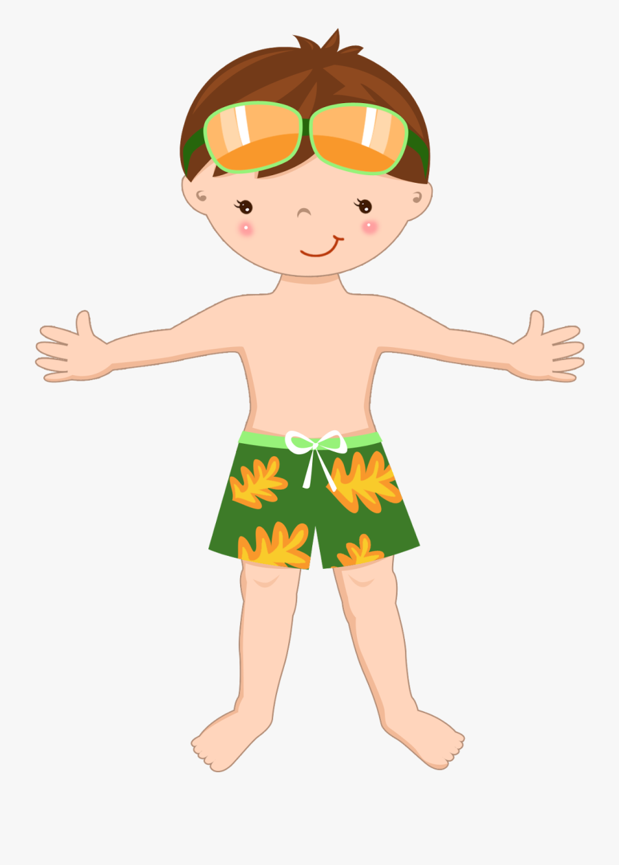 Boy At Beach Cartoon, Transparent Clipart