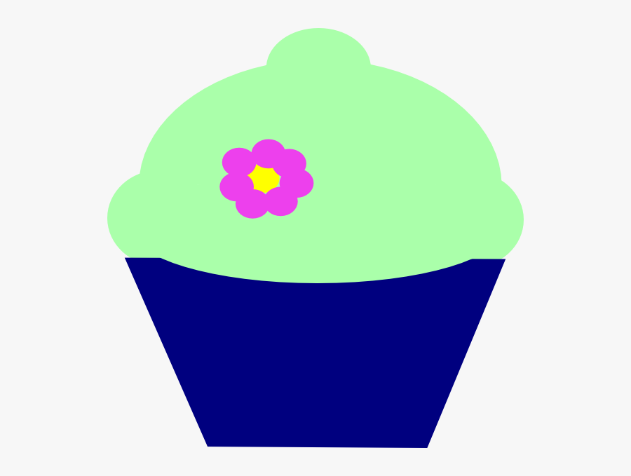 Cupcake Blue Flower Svg Clip Arts - Flower, Transparent Clipart