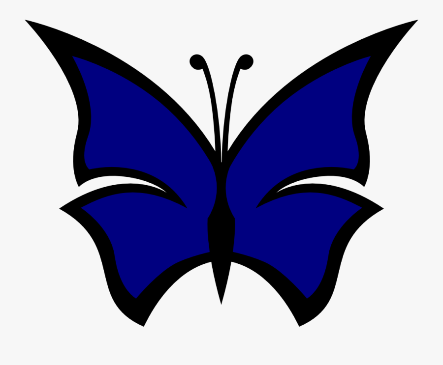 Blue Flower Clipart Blue Color - Transparent Background Red Butterfly, Transparent Clipart