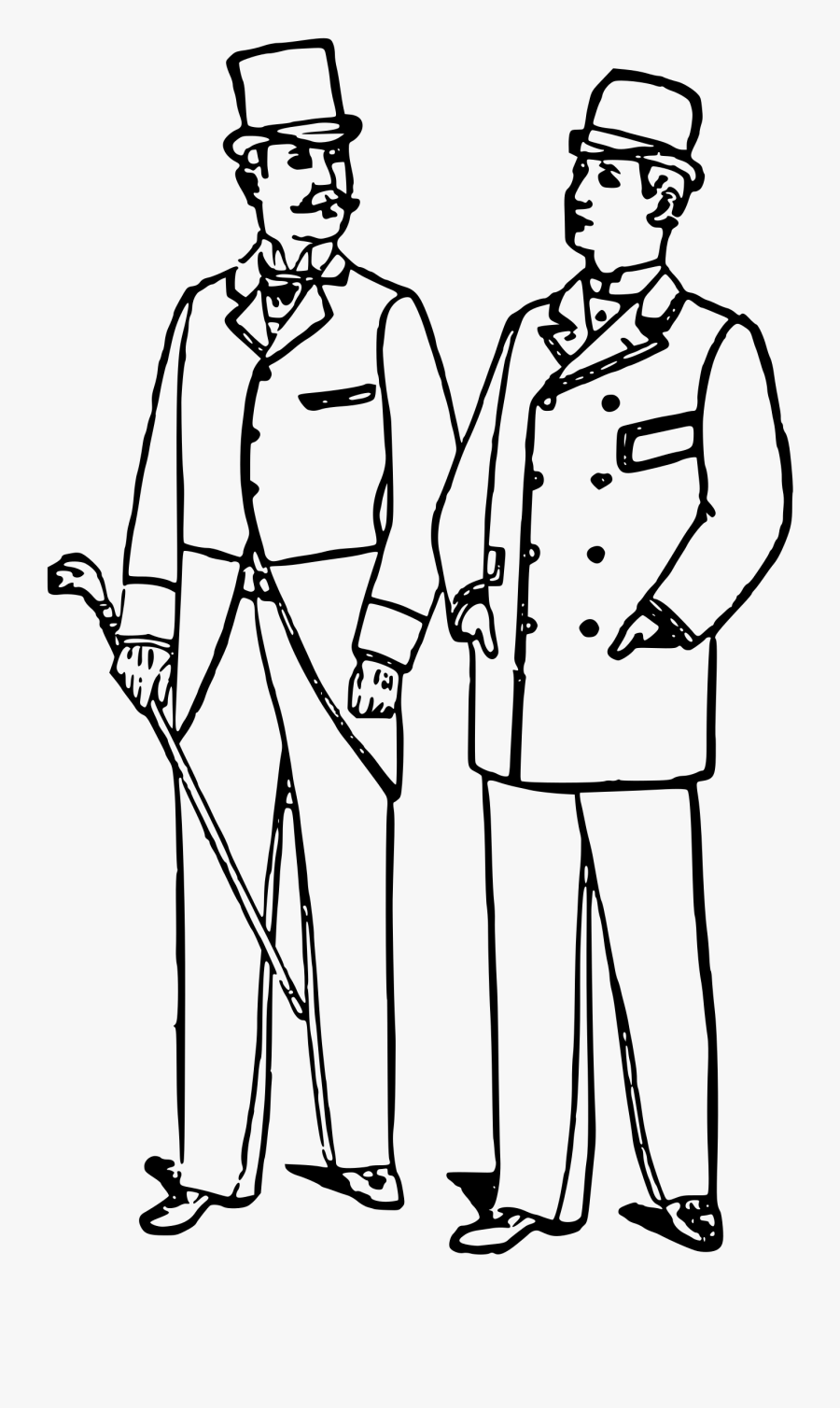 Men"s Suits 1892 Clip Arts - Men With Suit Drawings, Transparent Clipart