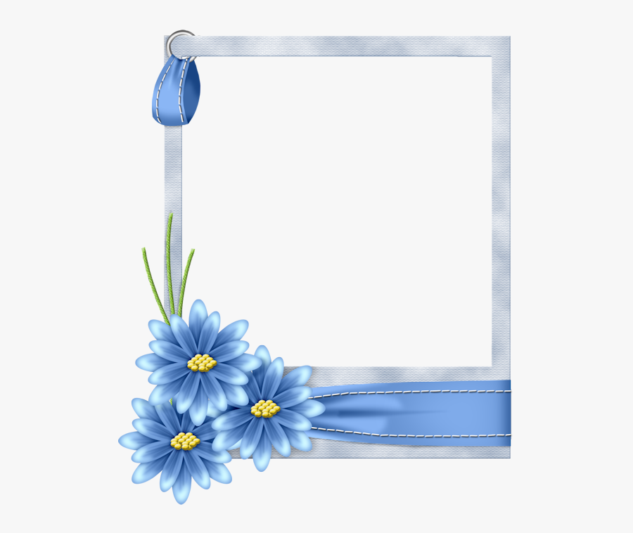 Transparent Blue Flowers Clipart - Blue Flower Border Clipart, Transparent Clipart