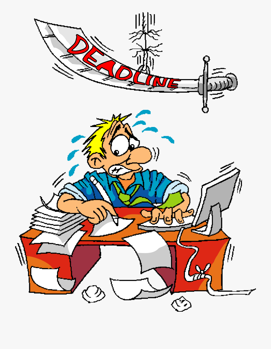 Crazy Work Clipart - Project Deadline Clipart, Transparent Clipart