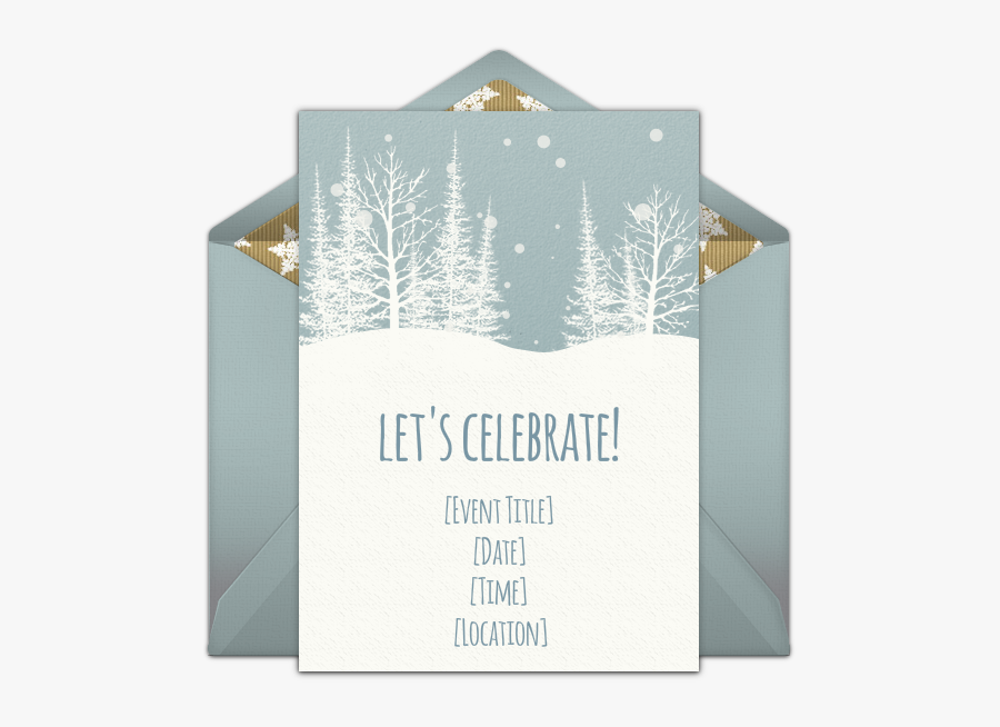 Clip Art Woods Holiday Recipes Pinterest - Elegant Winter Party Invitations, Transparent Clipart