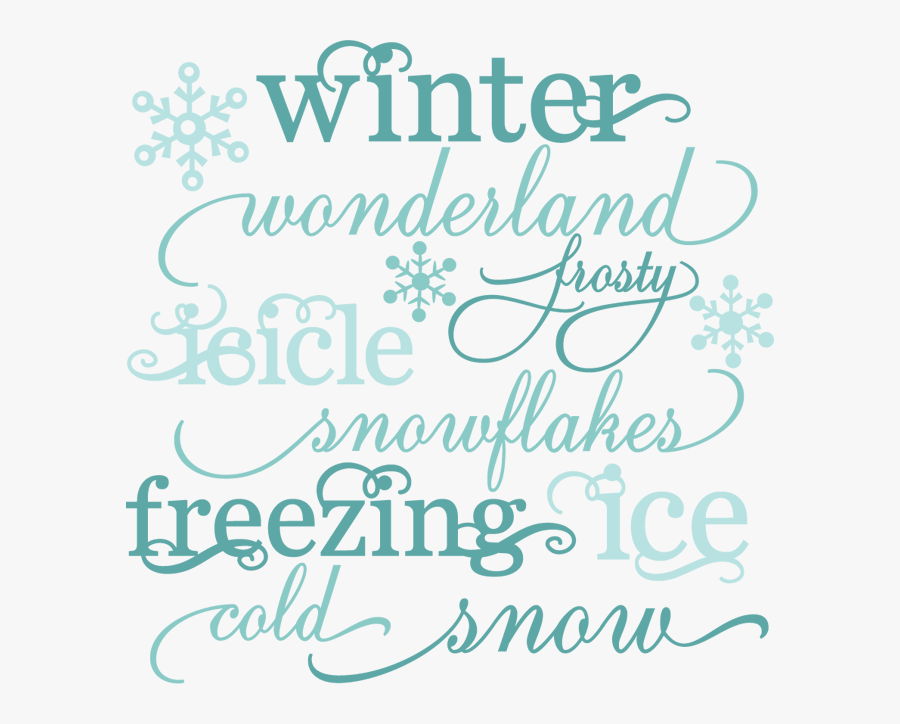 Svg Cutting Files Snow - Calligraphy, Transparent Clipart