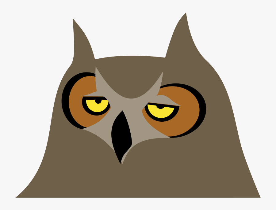 Owl Bored - Cartoon Bored Animal, Transparent Clipart