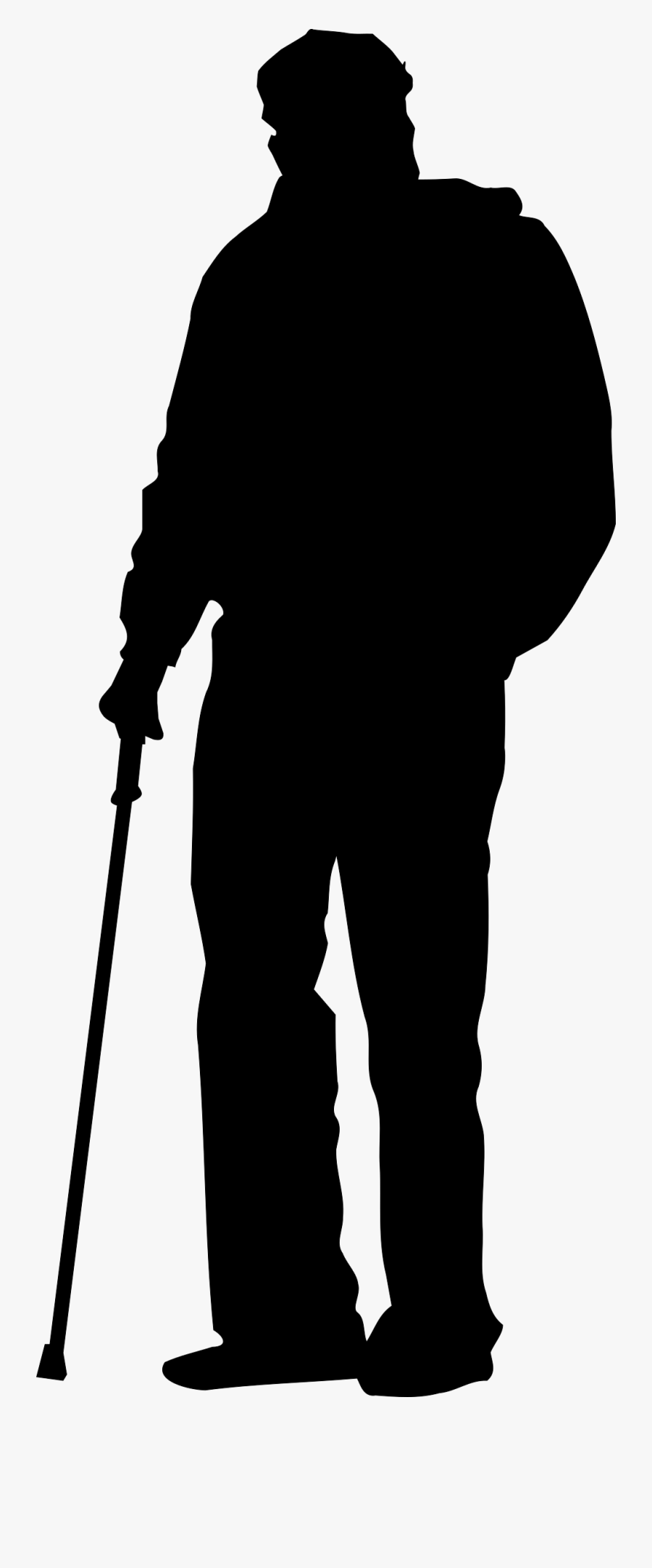 Old Man Silhouette Clip Art - Old Man Silhouette Png, Transparent Clipart