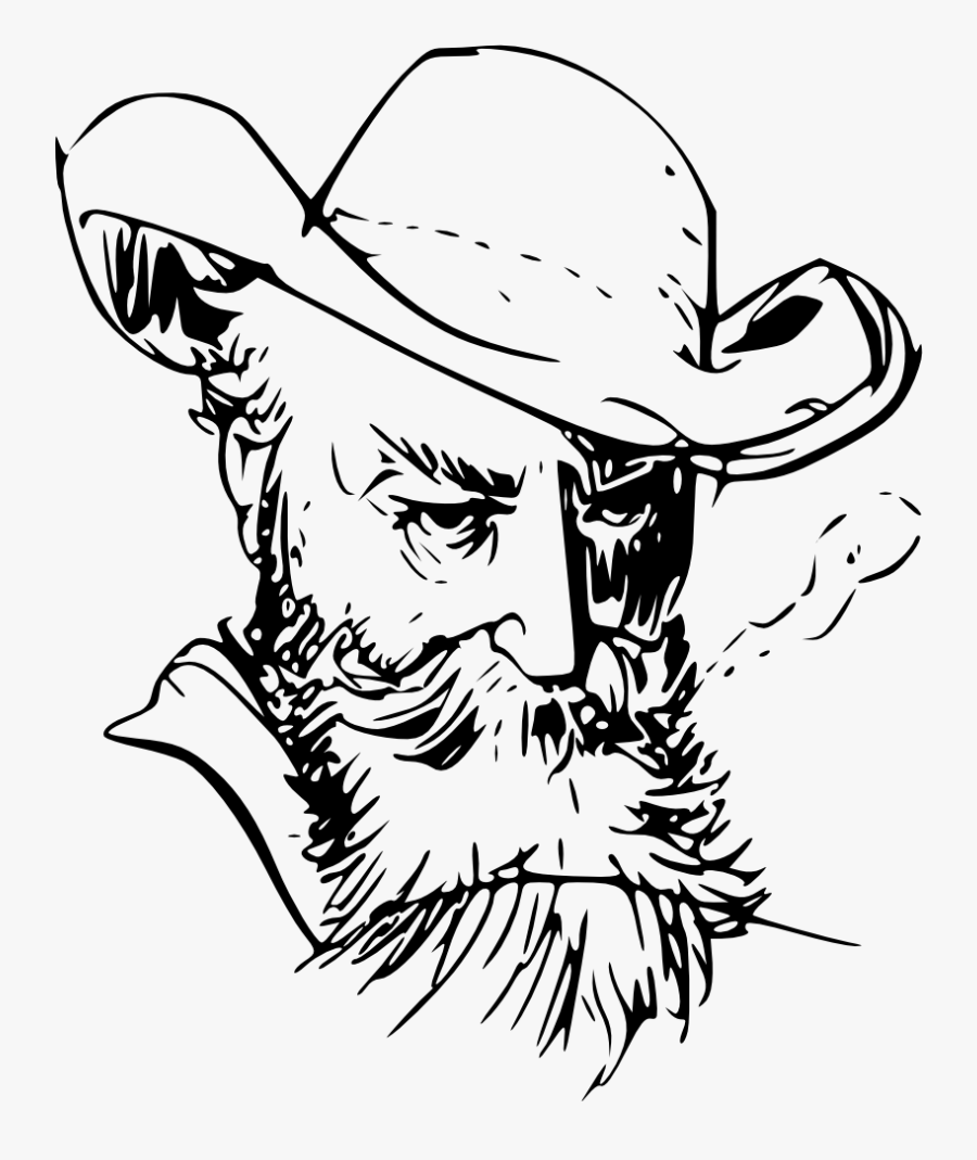 Beard Clip Art Download - Old Man Face Vector, Transparent Clipart