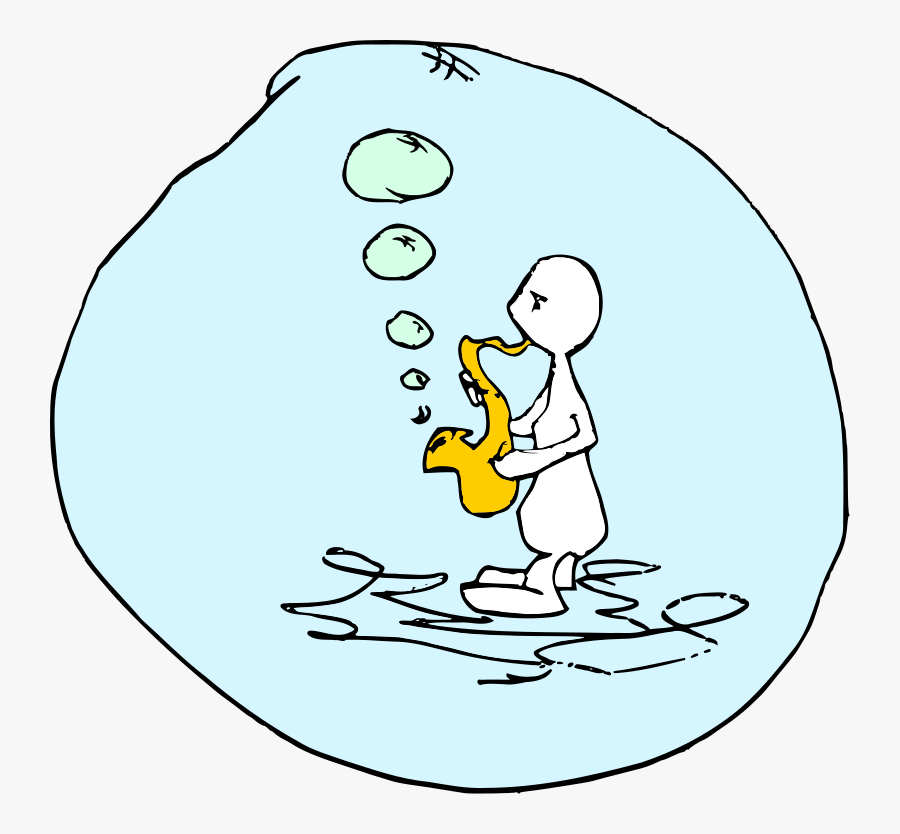 Lonely Musician - Cartoon, Transparent Clipart