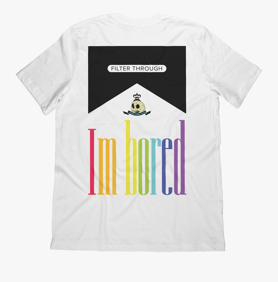 Aeternum Ash I"m Bored Tee Shirt Marlboro Parody Rainbow - Active Shirt, Transparent Clipart