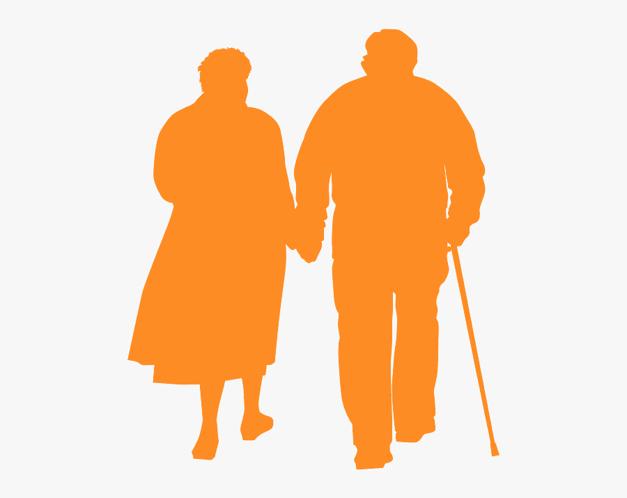 Couple Silhouette Silhouette Clip Vector Old Couple, Transparent Clipart