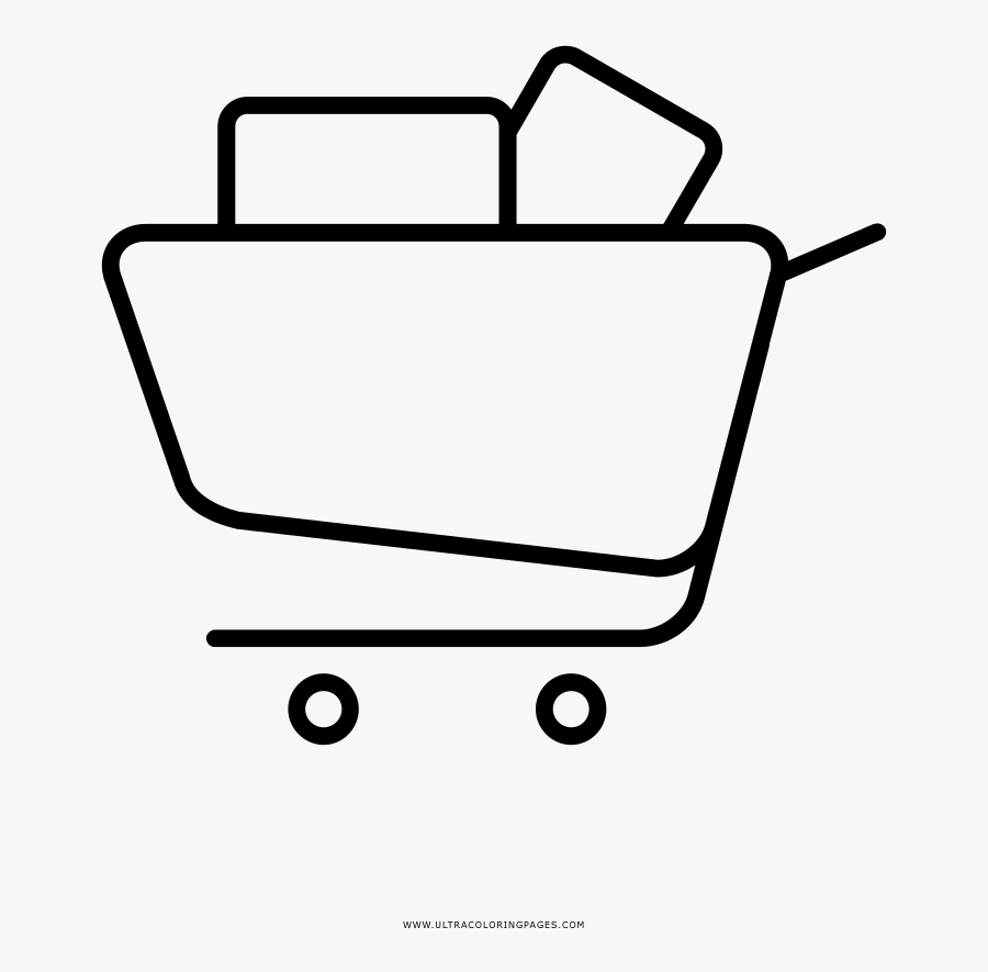 Clipart Library Download Shopping Cart Ultra Pages - Line Art, Transparent Clipart