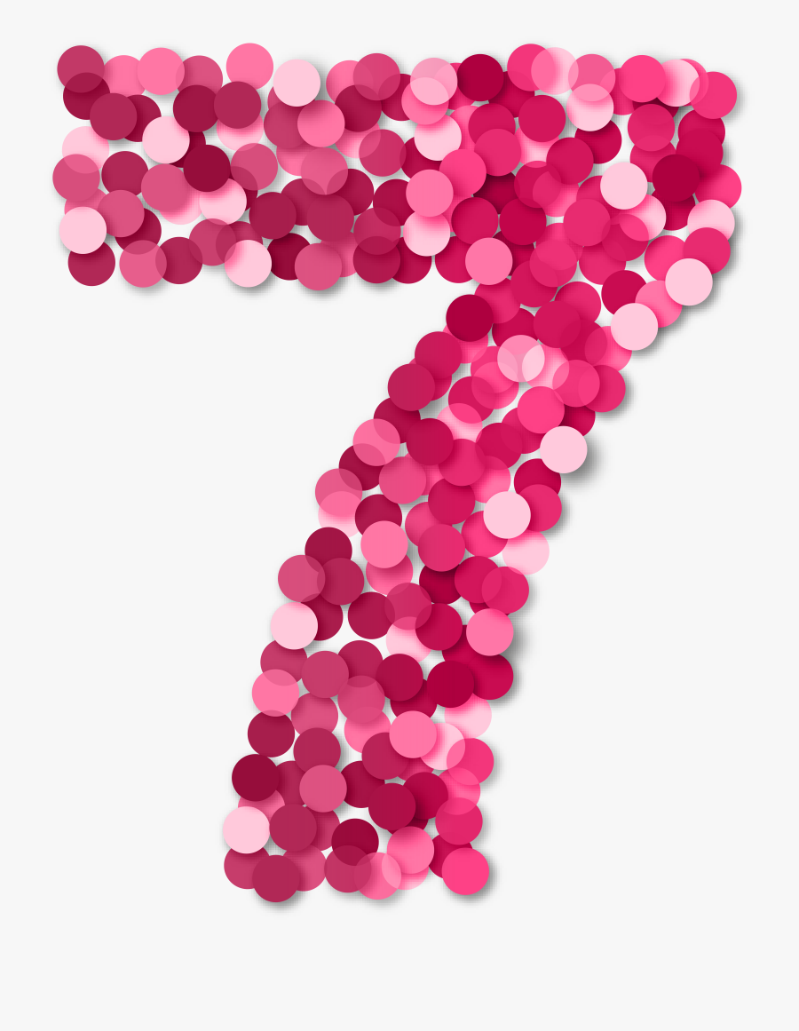 Seven 7 Number Pink Png Clip Art, Transparent Clipart