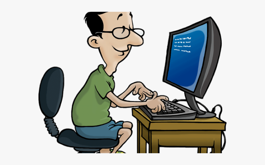 Staff Clipart Office Work - Clip Art Computers Typing, Transparent Clipart