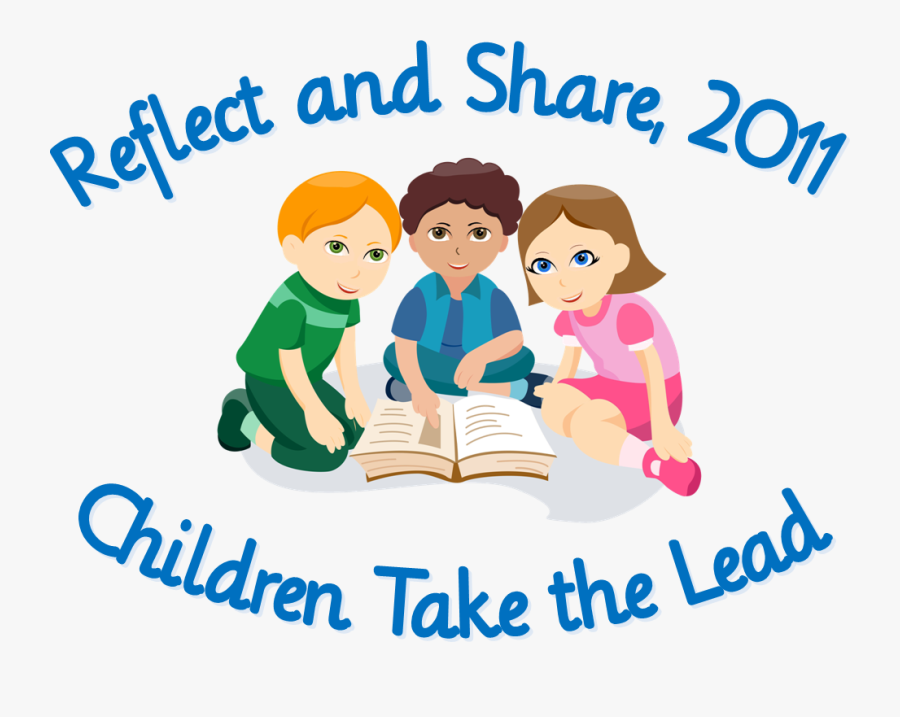 Bev"s Waffle - Children Reading Books Together, Transparent Clipart