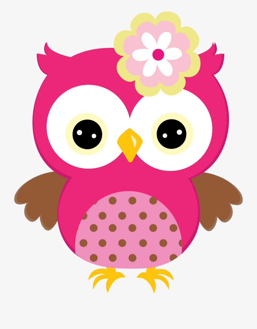 Quinceanera Owls In Colors Clipart - Pink Owl Png, Transparent Clipart